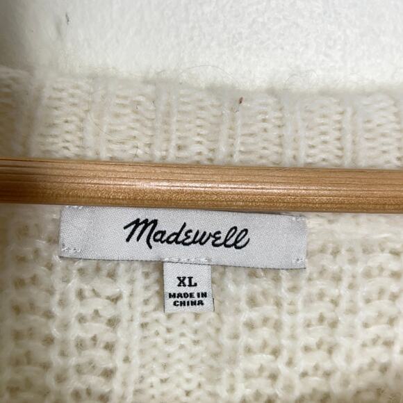 MADEWELL Charley Pullover Sweater Ivory Cream Alpaca {X13} - Picture 6 of 8